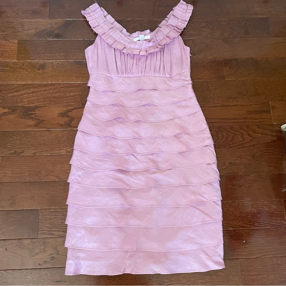 London Times petite ruffle dress